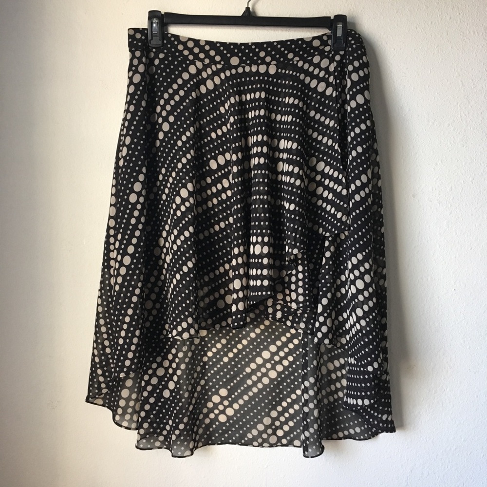 Polka Dot High Low Skirt